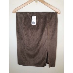 Forever 21 Tan Suede Skirt